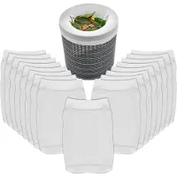 Spetebo Set di 20 calze per schiumatoio - 22x13 cm / bianco