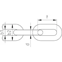 Nobrand Catena tonda in acciaio (catena standard) piatta ø 8 mm catena tonda in acciaio zincata 15 metri