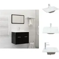 vidaXL Lavabo da incasso con rubinetto 61x39x18 cm in Vetroceramica bianca - Lavabo da bagno