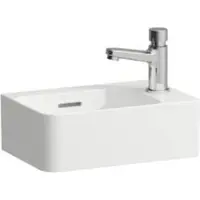 Laufen VAL lave-mains, 1 trou de robinetterie à droite, avec trop-plein, 340x220mm, H8152800001061, H8152800001061