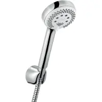 Kludi LOGO Set de douchettes pour baignoire 3S, avec 3 types de jets, chrome, 6803005-00, 6803005-00