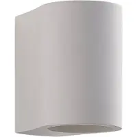 LINDBY Applique Jannes, rotondo, bianco, intonaco, G9, verniciabile