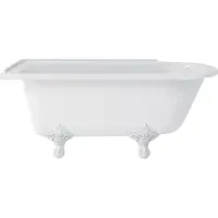 Casa Padrino Luxury Art Nouveau Bathtub White / White 150 x 75 x H. 65 cm - Freestanding Retro Acrylic Bathtub - Nostalgic Retro Bathroom Furniture