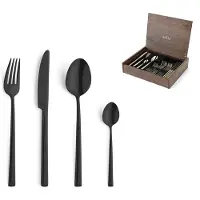 Amefa Metropole Black 1170 set di posate da 24-pz in scatola di legno