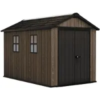 Rojaplast Casetta da giardino Keter APEX 7,5x11 noce casetta in plastica con chiusura a chiave