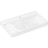 Hansgrohe Xelu Q lavabo avec tablette à gauche, 2 trous pour robinet, sans trop-plein, 800x480mm, blanc, 60320450, 60320450