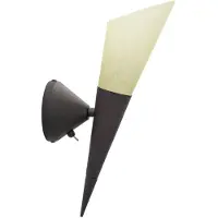 LINDBY Applique Alva, color ruggine, vetro, altezza 34 cm, E14