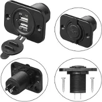 Pricenet Porta USB doppia da incasso tipo A 3100mA 12V/24V