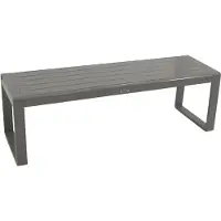 Degamo panca da giardino sgabello panca BRESCIA 3 posti, alluminio grigio argento, resistente alle intemperie