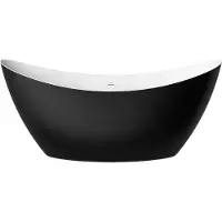 Casa Padrino Vasca da bagno freestanding in acrilico nero / bianco 173 x 73 x H. 75 cm - Accessori per il bagno - Luxury Collection