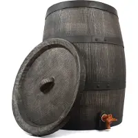 Yerd Botte per la pioggia Botte per la pioggia Ottica per il vino 140 litri Barrik Rubinetto di scarico da 3/4