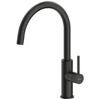 NABER Miscelatore NAMOR 5 in NERO OPACO con bocca fissa girevole / Miscelatore da cucina / Miscelatore monocomando