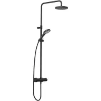 Kludi DIVE Thermostat Dual Shower System, tube réglable horizontalement et verticalement, 6907939-00, 6907939-00