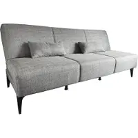 Dmora Divano Letto 3 Posti Aza 70x190 cm Nero, Reclinabile Posti a Sedere 3