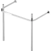 Duravit Console métallique Happy D.2 pour 231880, réglable en hauteur, chromé, 0030771000, 0030771000