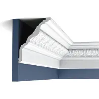 ORAC Decor C219 Luxxus Modanatura ad angolo Modanatura a soffitto Modanatura a stucco Modanatura decorativa Modanatura a muro Classica | 2 metri