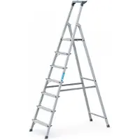 Zarges Scaletta in alluminio 7 gradini 1 lato h.1470mm 5.7kg anodizzato - 44157