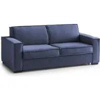 Talamo Italia Divano Letto 3 Posti Adalberto 95x200 cm Nero, Sfoderabile Contenitore Italy