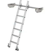 MUNK Günzburger Steigtechnik Scaletta mobile per scaffalatura doppia 6 gradini