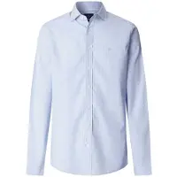 Hackett London per uomo. HM3010538 Camicia popeline classica blu da città (XL), Casual, Cotone, Manica lunga