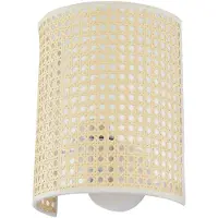 LINDBY Applique Lautaro, bambù, altezza 25 cm, E27