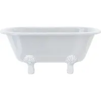 Casa Padrino Luxury Art Nouveau Bathtub White / White 150 x 75 x H. 63,5 cm - Vasca autoportante in acrilico retrò - Mobili da bagno retrò