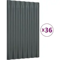 Syfax Pannelli Tetto 36pz Acciaio Zincato 60x36 Antracite