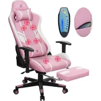 OEM Douxlife GC-RC03 sedia da gioco sedia da ufficio massaggio ergonomico con schienale, rosa
