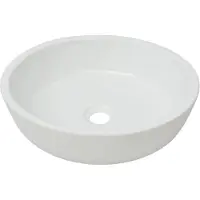 Syfax Lavandino Tondo in Vetroceramica Bianca 42x12 cm