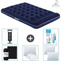 Bestway Materasso gonfiabile - Letto alla francese - 137 x 191 x 28 cm - Blu - Accessori inclusi