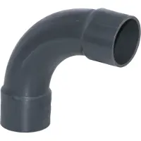 Haf 1x Raccordo a gomito in PVC a 90° da 40 mm x 40 mm | Manicotto ad incollaggio x manicotto ad incollaggio | Raccordo angolare in PVC-U grigio | PN16 per tubi in PVC, piscine e laghetti