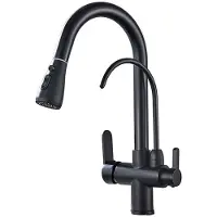 OEM Rubinetto da cucina, filtro per acqua depurata, rotazione di 360 gradi, nero
