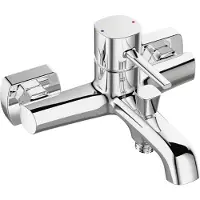 Laveo Miscelatore da bagno design per montaggio a parete senza set cromo