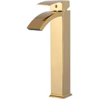 Granitan - Miscelatore lavabo - Rubinetto bagno altezza 31 cm - Rubinetto oro - ottone - UNIVERSAL