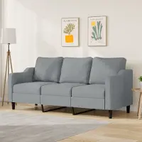 Prolenta Maison Exclusive - Divano a 3 posti grigio chiaro 180 cm tessuto