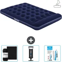 Bestway Materasso gonfiabile - Letto alla francese - 137 x 191 x 28 cm - Blu - Accessori inclusi