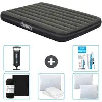Bestway Materasso gonfiabile - Letto alla francese - 137 x 191 x 25 cm - Verde - Accessori inclusi
