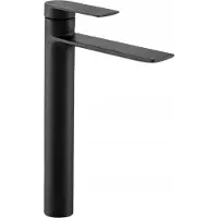 Granitan - Miscelatore lavabo - Rubinetto bagno altezza 30 cm - Rubinetto nero - FARO