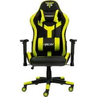 Hyrican Sedia da gaming Striker WZ603 Copilot, Pelle finta, braccioli 2D, telaio in acciaio, nero/giallo