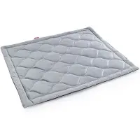 BOUTIQUEZOO BOUTIQUE ZOO Morbido tappetino per cani in finto velluto - Comodo lettino antiscivolo per cani, cuccia per cani, tappetino per animali domestici, Grigio velluto, M: 60 x 80 cm