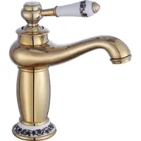 OEM Rubinetto da bagno antico, materiale ottone, comando monocomando, oro, ottone