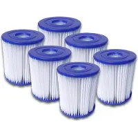 Bestway 6x cartuccia filtrante misura 1 58093 Filtro per pompe da piscina, diametro 8 cm, altezza 9 cm