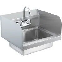 StarTech.com Lavabo Deluxe - Lavamani con rubinetto - Installazione a parete - Ideale per ristoranti e uso domestico - Compatto ed elegante - 432x381x330 mm.