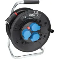 Kalle-das-Kabel avvolgicavo 40 metri H07RN-F 3G 1,5 mm² 3x presa SCHUKO classe di protezione IP44 cavo di alimentazione cavo di prolunga