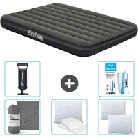 Bestway Materasso gonfiabile - Letto alla francese - 137 x 191 x 25 cm - Verde - Accessori inclusi