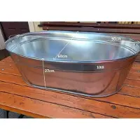 Sonstiges Vasca in zinco Vasca in metallo zincato con 2 manici in legno 50 cm, 100 litri Casa di campagna