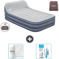 Bestway Materasso gonfiabile - 2 persone - 152 x 226 x 46 cm - Grigio - Accessori inclusi