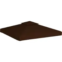 Syfax Copertura Superiore per Gazebo a 2 Strati 310g/m² 3x3m Marrone