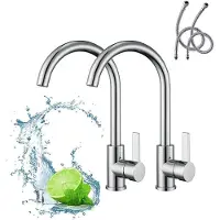 Zelurxx 2 rubinetti per lavabo, in ottone massiccio, con cartuccia in Vetroceramica