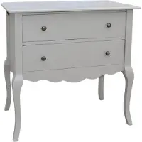 Casa Padrino Cassettone barocco a 2 cassetti 80 cm - Mobili in stile liberty per la casa di campagna